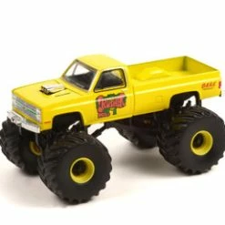 1987 Chevy Silverado Monster Truck, Mad Crusher - Greenlight 49100C- 1/64 Scale Diecast Car
