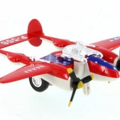 P-508 WWII Pullback Fighter, Red - Showcasts 508D - Diecast Model Toy Car