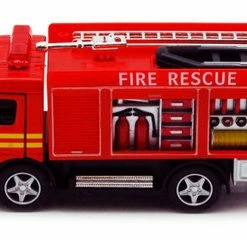 Rescue Fire Engine, Red - Kinsmart 5110D - 5" Diecast Model Toy Car