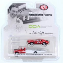 1968 Allan Moffat Racing 1968 Ford F-350 Ramp Truck & 1969 Ford Mustang Boss 302 Trans Am #9 Coca Cola, Red/White - ACME 51139 - 1/64 Scale Diecast Model Toy Car