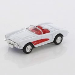 1957 Chevy Corvette, White - Welly 52054G-D - 1/60 Scale Diecast Model Toy Car