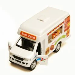 Fast Food Truck, White - Kinsmart 5257D - 5 Inch Scale Diecast Model Replica