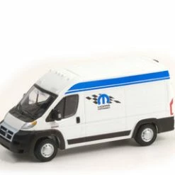 2014 Dodge Ram ProMaster, White With Blue Stripes - Greenlight 53040A 1/64 Scale Diecast Car