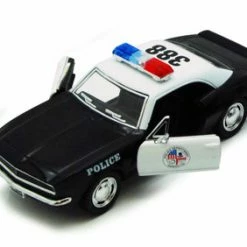 1967 Chevy Camaro Z/28 Police, Black - Kinsmart 5341D - 1/37 Scale Diecast Model Toy Car