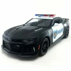 2017 Chevy Camaro ZL1 Police Hardtop, Black And White - Kinsmart 5399DP - 1/38 Scale Diecast Car