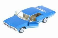 1967 Chevy Impala Hard Top, Blue - Kinsmart 5418D - 1/43 Scale Diecast Model Toy Car