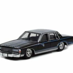 1987 Chevy Caprice, Custom Black - Greenlight 63010D/48 - 1/64 Scale Diecast Model Toy Car
