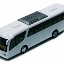 Coach Bus, White - Kinsmart 7101DW - 7" Diecast Model Toy Car