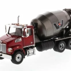Western Star 4700 SFFA Concrete Mixer, Red And Gray - Diecast Masters 71033 - 1/50 Diecast Car