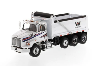 Western Star 4700 SFFA Dump Truck, White - Diecast Masters 71034 - 1/50 Scale Diecast Model Toy Car