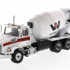 Western Star 4700 SFFA Concrete Mixer, White - Diecast Masters 71035 - 1/50 Scale Diecast Car