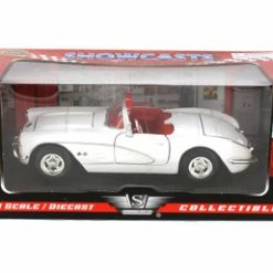 1959 Chevy Corvette Convertible, White - Motor Max 73216WB - 1/24 Scale Diecast Model Toy Car