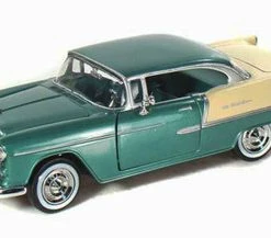 Motor Max 1955 Chevy Bel Air, Green - Motormax 73229 - 1/24 Scale Diecast Model Toy Car