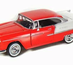 Motor Max 1955 Chevy Bel Air, Red - Motormax Premium American 73229 - 1/24 Scale Diecast Model Car