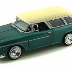 Motor Max 1955 Chevrolet Belair Nomad, Green - Motormax Premium American 73248 - 1/24 Scale Diecast Model Car
