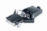 1958 Chevrolet Impala Convertible, Black - Motor Max 73267AC/BK - 1/24 Scale Diecast Model Toy Car