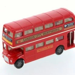 London Routemaster Double Decker Bus, Red - Motor Max 76002D - Diecast (No Box) (New, But NO BOX))