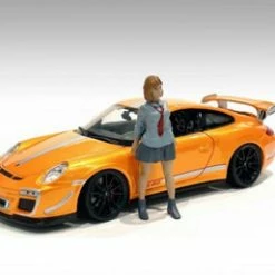 Car Meet 1 Figure V, Gray - American Diorama 76381 - 1/24 Scale Figurine - Diorama Accessory