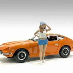 Car Meet 2 Figure III, White W/Blue - American Diorama 76391 - 1/24 Figurine - Diorama Accessory