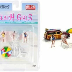 Beach Girls Figurine Set, Multi- - American Diorama 76481MJ - 1/64 Figurine - Diorama Accessory