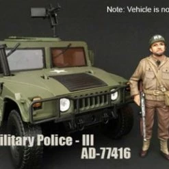 WWII Military Police Figure #3 - American Diorama 77416 - 1/18 Scale Diecast Model Toy Car