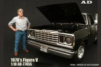 70s Style Figure - V, American Diorama 77455 - 1/18 Scale Accessory For Diecast Cars