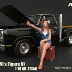 70s Style Figure - VI, American Diorama 77456 - 1/18 Scale Accessory For Diecast Cars