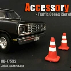 Traffic Cones, American Diorama 77532 - 1/24 Scale Accessory For Diecast Cars