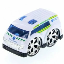 Super Engine Rescue Racer Ambulance, White 78402D - Motormax Showcasts 78401/3D - Diecast Model Toy Car