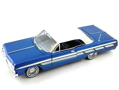 1964 Chevy Impala SS, Blue - Motor Max 79021WLBU - 1/24 Scale Diecast Model Toy Car