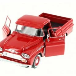 1958 Chevy Apache Fleetside Pickup Truck, Red - Motor Max 79311AC/R - 1/24 Scale Diecast Car
