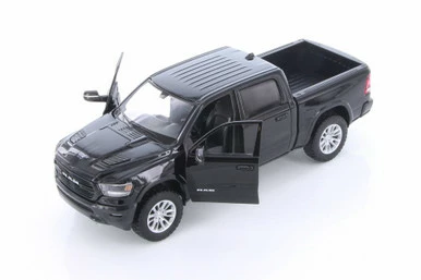 2019 Dodge Ram 1500 Crew Cab Laramie Pickup Truck, Black - Showcasts 79357BK - 1/24 Diecast Car