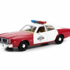 ModelToyCars 1977 Dodge Monaco Finchburg County Sheriff, Red/White - Greenlight 84106 - 1/24 Scale Diecast Car
