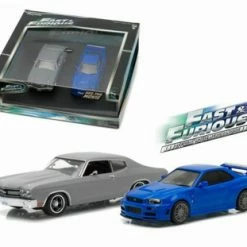 1970 Chevy Chevelle & 2002 Nissan Skyline GT-R, Fast & Furious, Greenlight 86252 - 1/43 Diecast Car