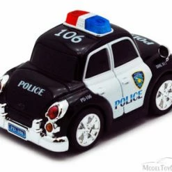 Chubby Champs Police Car, Black - 88001A - Collectible Model Toy Car