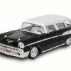 Lucky Road Signature 1957 Chevrolet Nomad, Black W/ White - Road Signature 94203 - 1/43 Scale Diecast Model Toy Car