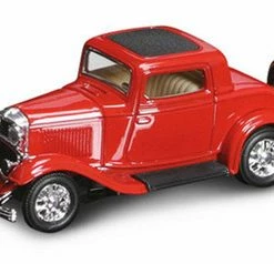 Lucky Road Signature 1932 Ford 3-Window Coupe, Red - Yatming 94231 - 1/43 Scale Diecast Model Toy Car