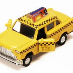 Yellow City Taxi Cab, Yellow - Showcasts 95892 - 4.5 Inch Scale Diecast Model Replica