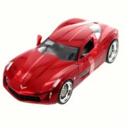 Jada Toys 2009 Chevy Corvette Stingray Concept, Red - JADA 97467 - 1/24 Scale Diecast Model Toy Car