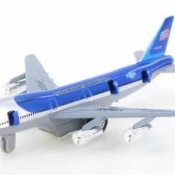 USAF United States Of America Turbo Jet, Indigo W/ Silver - Showcasts 981DF Diecast Toy Pull-back Plane