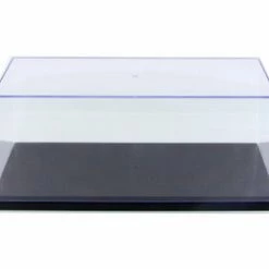 Acrylic Display Case (w/3 Background Designs), Black Base - ModelToyCars 9906BK - 1/24 Accessory