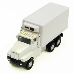 Super Transporter W/ Refrigerator, White - Showcasts 9912/3RW - 5.5 Inch Scale Diecast Model Replica