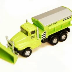 Snow Plow Truck, Green - Showcasts 9915D - 5.75 Inch Scale Diecast Model Replica (New, But NO BOX))