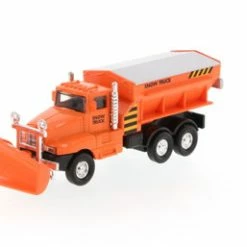 Snow Plow Truck, Orange - Showcasts 9915D - 5.75 Inch Scale Diecast Model Replica (Brand New, But NOT IN BOX)