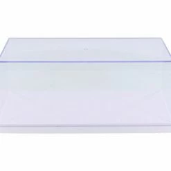 Acrylic Display Case (w/3 Background Designs), White Base - ModelToyCars 9919W - 1/18 Accessory