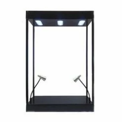 Large LED Lighted Display Case, Black - ModelToyCars 9926MBK - Display Case For Diecast Cars