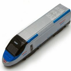 Express Locomotive, Silver With Black & Blue - Showcasts 9936D - 7 Inch Scale Diecast Model Replica