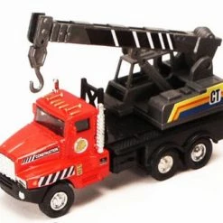 Power Construction Truck - Crane Hook, Red & Black - Showcasts 9961 - 5.25 In Diecast Model Replica