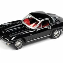 ModelToyCars 1965 Chevy Corvette, Tuxedo Black - Johnny Lightning JLSP103/24A - 1/64 Scale Diecast Model Toy Car