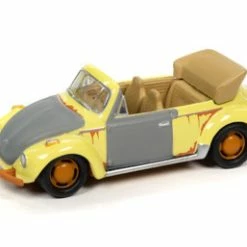 Johnny Lightning 1975 Volkswagen Super Beetle Cnvrtbl Berberand Primer JLSP145/24A 1/64 Scale Diecast Model Toy Car